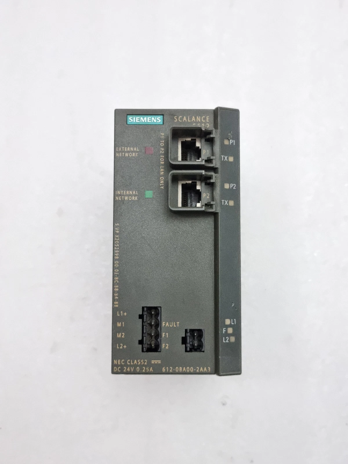Siemens SCALANCE S612 Security Module 6GK5612-0BA00-2AA3 SIMATIC NET MADE-GERMAN
